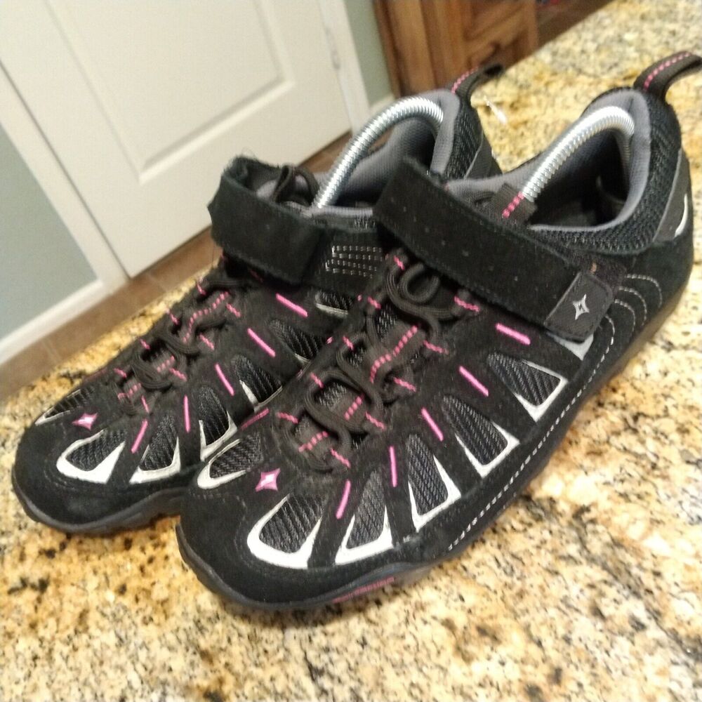 Specialized Women's Body Geometry Cycling Shoes 6122-2741 Black Pink Size 10